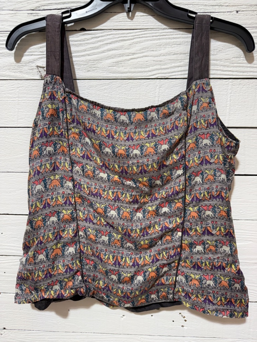 Printed Elephant-Pattern Lace-Trim Camisole in Multicolor - Picture 4 of 4